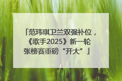 范玮琪卫兰双强补位，《歌手2025》新一轮张榜赛重磅“开大”
