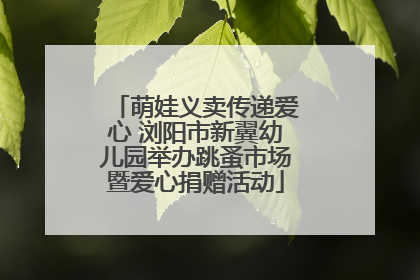 萌娃义卖传递爱心 浏阳市新翼幼儿园举办跳蚤市场暨爱心捐赠活动