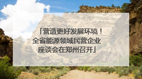 营造更好发展环境！全省能源领域民营企业座谈会在郑州召开