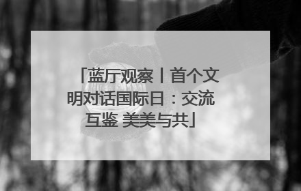 蓝厅观察丨首个文明对话国际日：交流互鉴 美美与共
