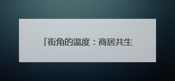 街角的温度：商居共生让这里文明“活”起来