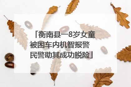 衡南县一8岁女童被困车内机智报警 民警助其成功脱险