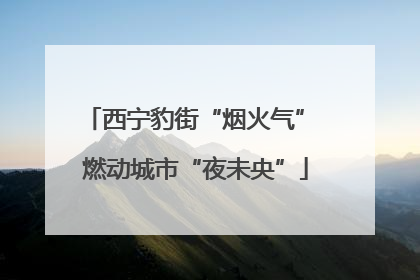 西宁豹街“烟火气” 燃动城市“夜未央”