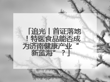 追光丨首证落地！特医食品能否成为济南健康产业“新蓝海”？