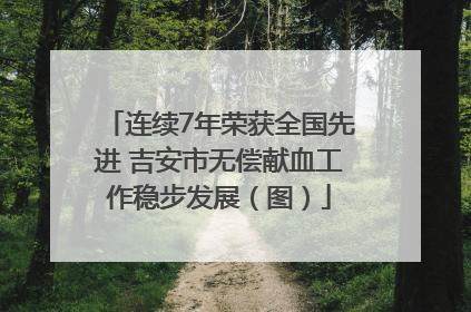 连续7年荣获全国先进 吉安市无偿献血工作稳步发展（图）