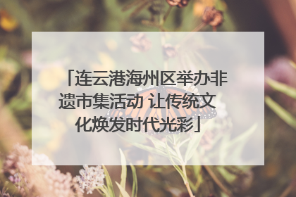 连云港海州区举办非遗市集活动 让传统文化焕发时代光彩