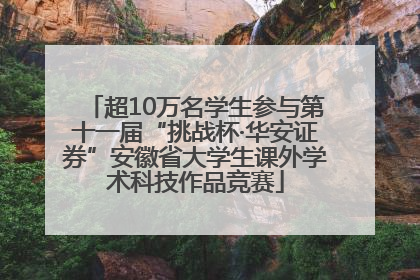 超10万名学生参与第十一届“挑战杯·华安证券”安徽省大学生课外学术科技作品竞赛