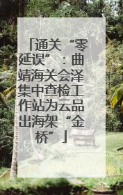 通关“零延误”：曲靖海关会泽集中查检工作站为云品出海架“金桥”