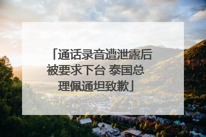 通话录音遭泄露后被要求下台 泰国总理佩通坦致歉