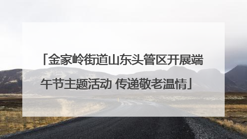 金家岭街道山东头管区开展端午节主题活动 传递敬老温情