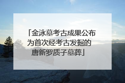 金泳墓考古成果公布 为首次经考古发掘的唐新罗质子墓葬