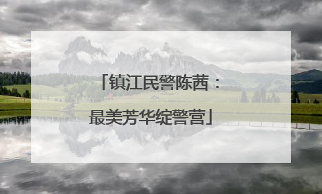 镇江民警陈茜：最美芳华绽警营