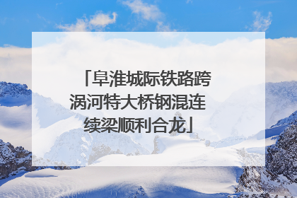 阜淮城际铁路跨涡河特大桥钢混连续梁顺利合龙