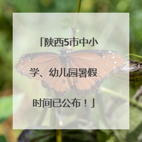 陕西5市中小学、幼儿园暑假时间已公布！