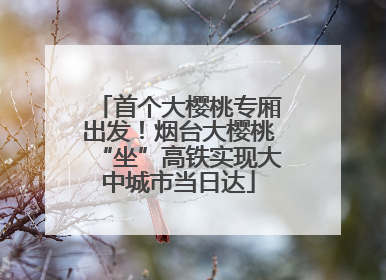 首个大樱桃专厢出发！烟台大樱桃“坐”高铁实现大中城市当日达