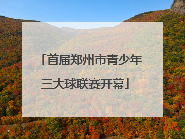 首届郑州市青少年三大球联赛开幕