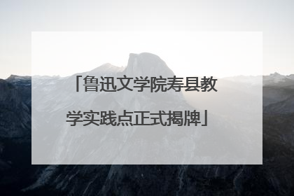 鲁迅文学院寿县教学实践点正式揭牌