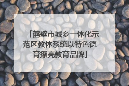 鹤壁市城乡一体化示范区教体系统以特色德育擦亮教育品牌