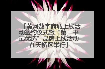 黄河数字商城上线活动签约仪式暨“第一书记优选”品牌上线活动在天桥区举行