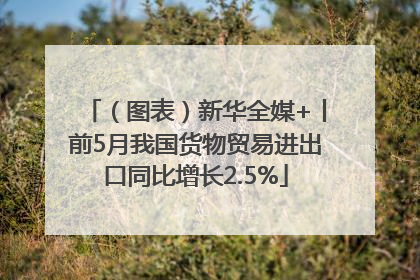 （图表）新华全媒+丨前5月我国货物贸易进出口同比增长2.5%
