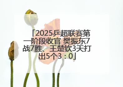 2025乒超联赛第一阶段收官 樊振东7战7胜、王楚钦3天打出5个3∶0