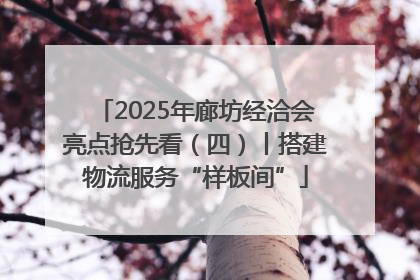 2025年廊坊经洽会亮点抢先看（四）丨搭建物流服务“样板间”