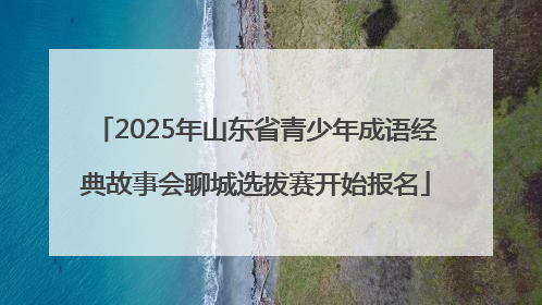2025年山东省青少年成语经典故事会聊城选拔赛开始报名