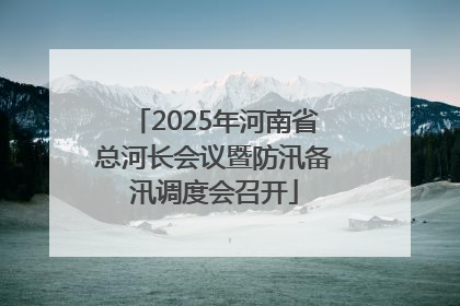 2025年河南省总河长会议暨防汛备汛调度会召开