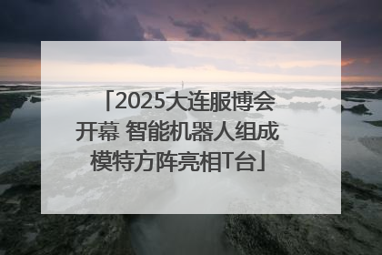 2025大连服博会开幕 智能机器人组成模特方阵亮相T台