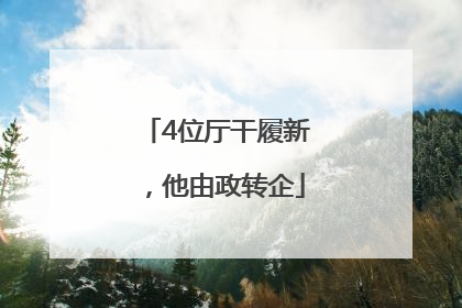 4位厅干履新，他由政转企