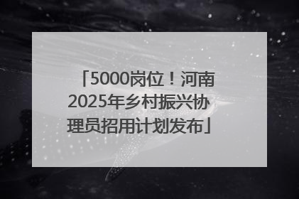 5000岗位！河南2025年乡村振兴协理员招用计划发布