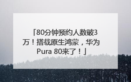 80分钟预约人数破3万！搭载原生鸿蒙，华为Pura 80来了！