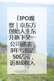 IPO观察｜京东方创始人王东升旗下又一公司递表，3年亏损近50亿元，近8成收入来自同一客户